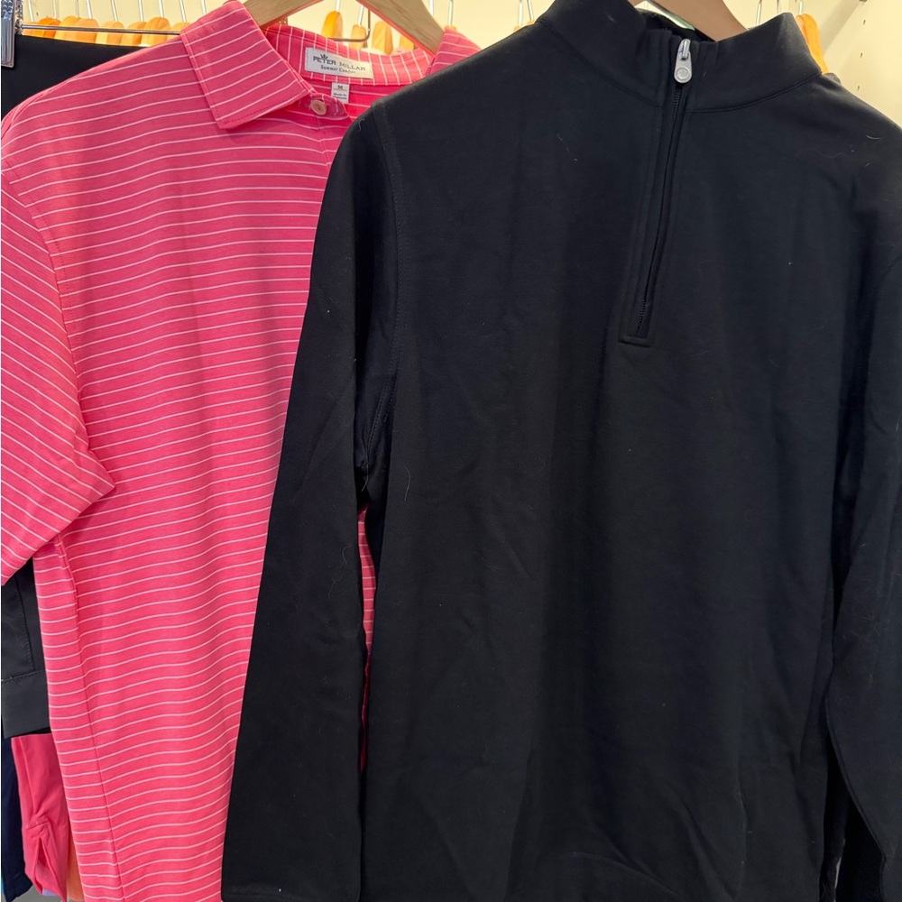 Peter Millar Black Zip Up Sweater